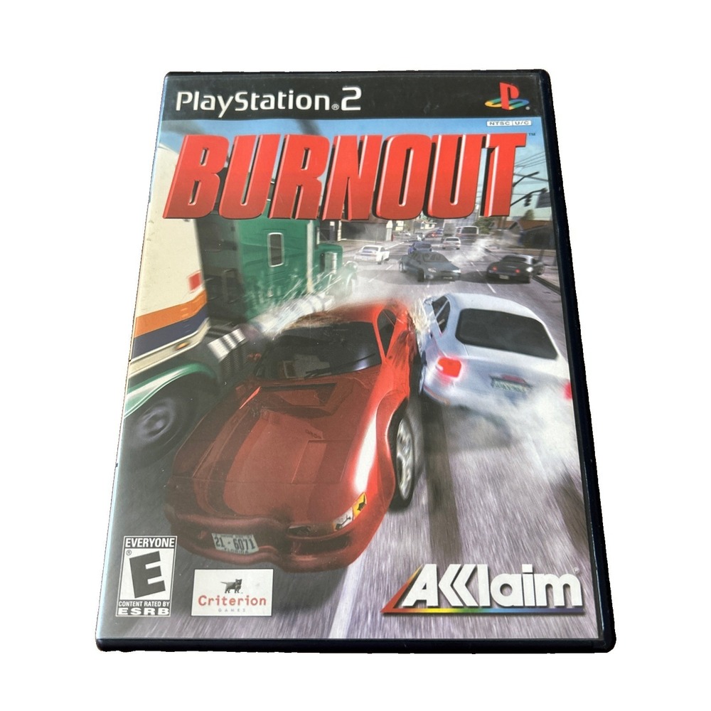 Burnout Sony PlayStation 2 PS2 2001 Racing Game with Manual Tested Acclaim